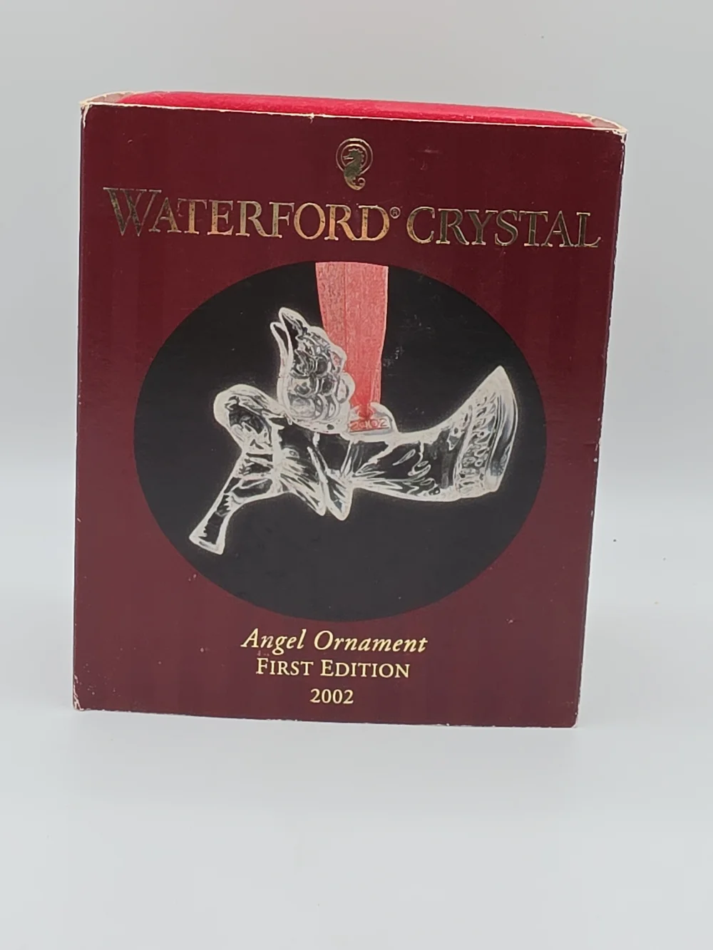 Waterford Crystal Red Angel Ornament - 2002 First Edition